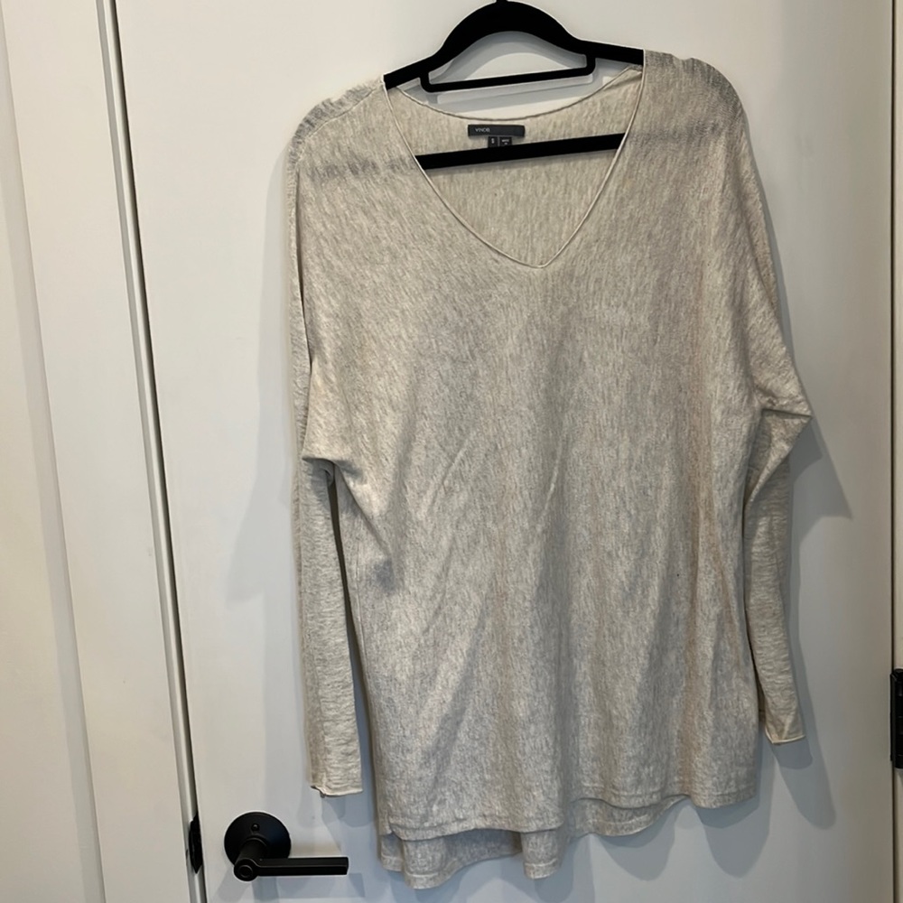 Vince sweater, light gray, size small